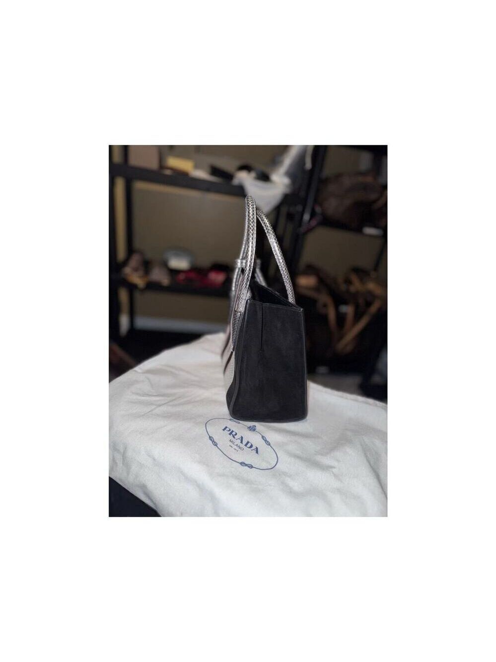 Prada Camoscio Ayers 2 Way Tote, Dust Bag - Picture 4 of 16